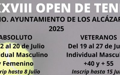 XXXVIII OPEN DE TENIS EXCMO. AYUNTAMIENTO DE LOS ALCÁZARES 2025
